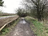 Wetherby Railway Path before work starts in November.