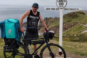 Graham Kidd, a professional cycle courier for the likes of Deliveroo, Uber Eats and Just Eat in Harrogate, has completed a 500 mile charity bike ride for Médecins Sans Frontières.
