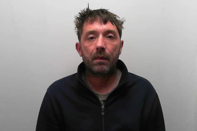 David Thompson, 49, has been jailed for three years and eight months after attacking his ex-partner in her flat in Harrogate