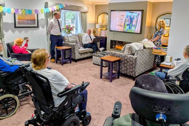 Specsavers Team visiting the Thistle Hill Care Centre