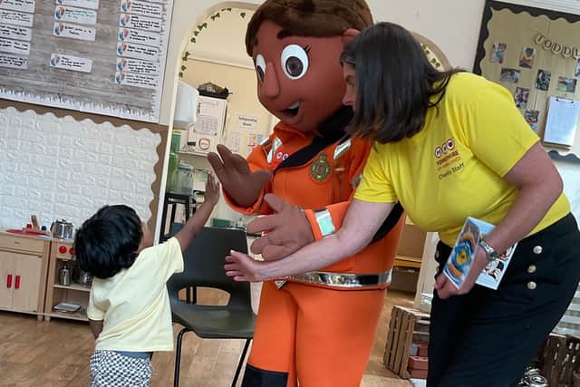 Partou Playaway Day Nursery and Pre-school in Harrogate has hosted Yorkshire Air Ambulance mascot Dr Priti and North Regional Fundraiser Clare Deacon for a special story time