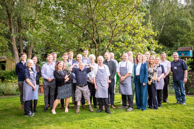 Members of the Banks Group team along with students and staff from Horticap at the 50th anniversary reception