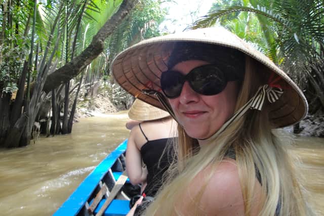 Enjoying the river in Vietnam