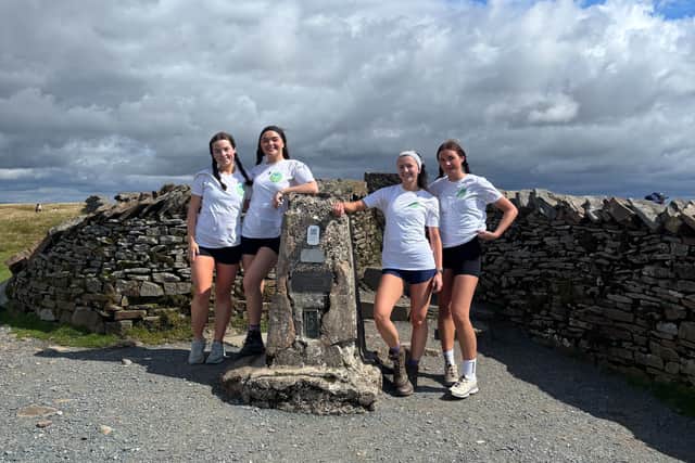 Ella and friends during Yorkshire Three Peaks Challenge