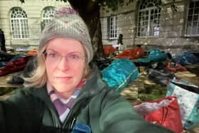 Coun Penny Stables at the Big Sleepout last year