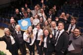 Wetherby Silver Band celebrating second place at the Yorkshire areas.