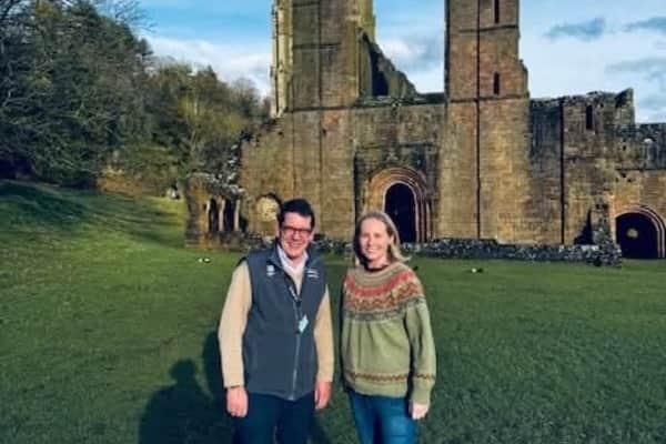 Jason Scully, General Manager of Fountains Abbey and Jackie Crozier, Managing Director of Little Bird Made