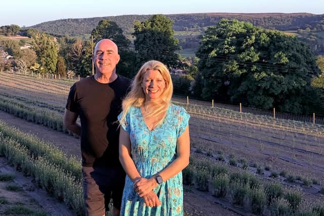 Founders of Nidderdales First Lavender Farm, Melanie and Chris Baxter