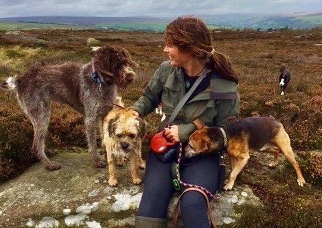 Sarah walks around 10 miles a day as she takes the dogs to all parts of Nidderdale.