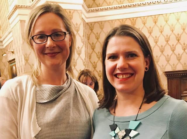 Harrogate and Knaresborough Lib Dem PPC Judith Rogerson, left, with her party's leader Jo Swinson.