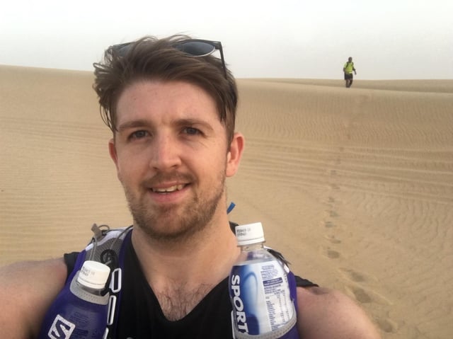 First-ever race - Harrogate's Cory McLeod who is running in the heat of the desert for charity.