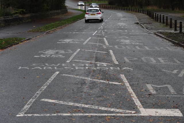 More of the graffiti daubed on Harlow Moor Road in Harrogate.