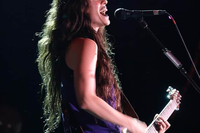 Rock star Alanis Morissette in a picture taken on stage in the Bahamas by Harrogate photographer Ben Jamieson.