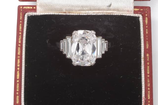 This diamond ring, circa 1935, sold for £56,000.