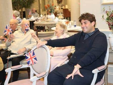 TOWIE's James Argent visited the Harrogate care home last week.