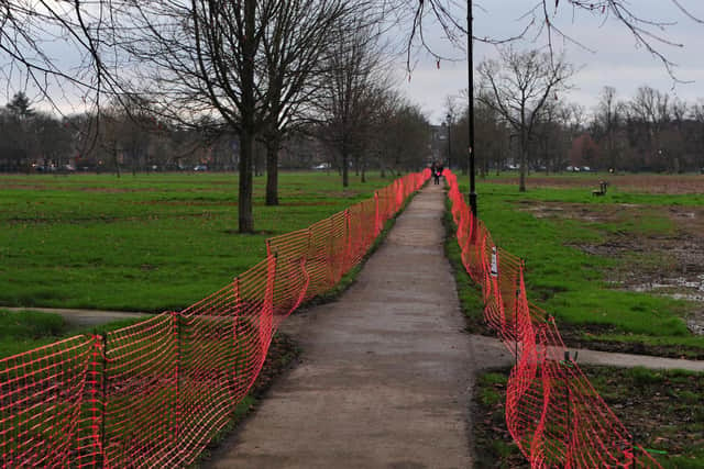 Reopened - The footpaths across Westpark Stray have been opened to the public. (Picture Gerard Binks)