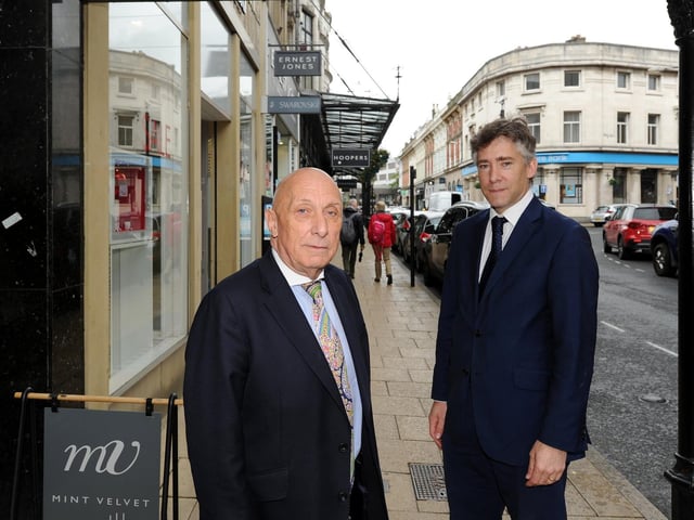A voice for the independents - Independent Harrogate's William Woods and Robert Ogden on James Street in Harrogate.