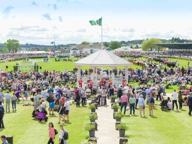 Crowds enjoying last year's Great Yorkshire Show at the bandstand and main ring in Harrogate.