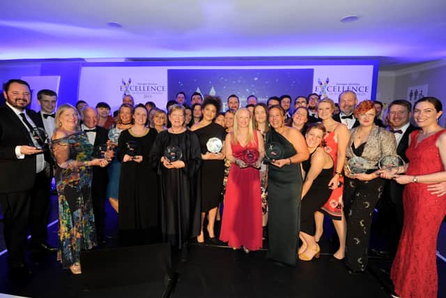 The winners of the 2019 Harrogate Advertiser Excellence in Business Awards. PHOTO: Gerard Binks.
