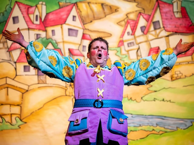 Tim Stedman provides many of the laughs at the Harrogate pantomime... and has done for the last 20 years.