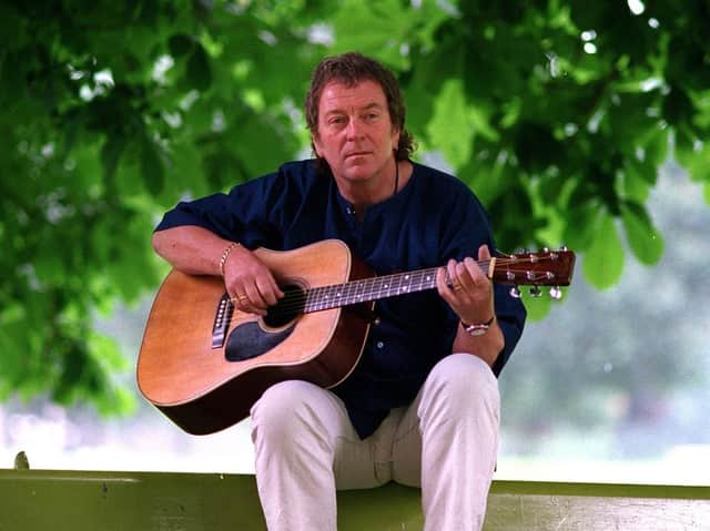 Harrogate musician Chris Simpson of Magna Carta fame in earlier times pictured on the Stray in Harrogate.