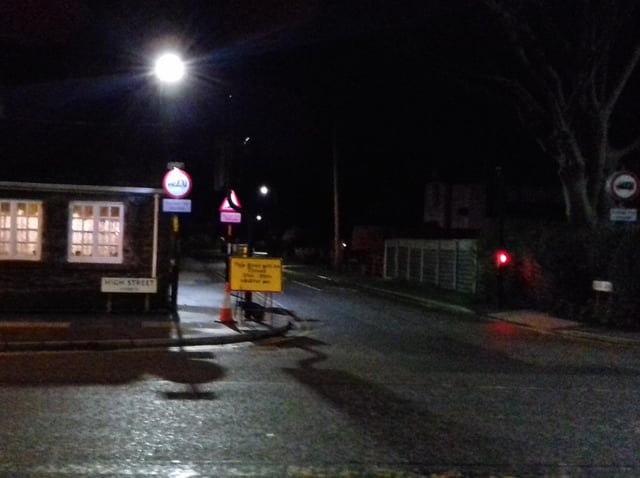 The sign which spells trouble for motorists on a key route in and out of Harrogate town centre.