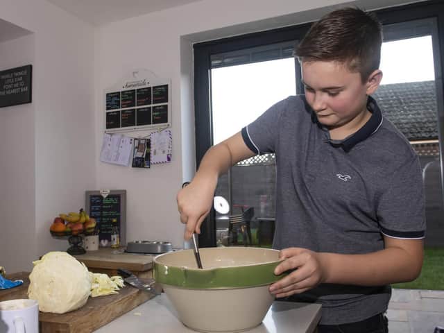 12-year-old Will Lear cooks for those at Harrogate Homeless Project.
