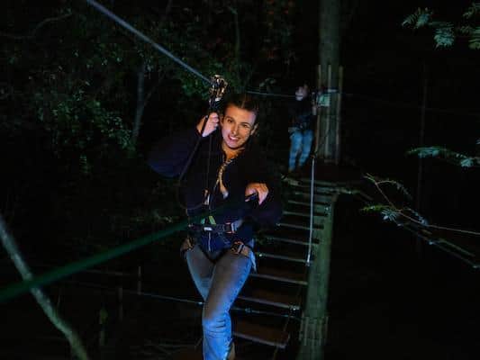 Are you brave enough to zipwire through the dark?