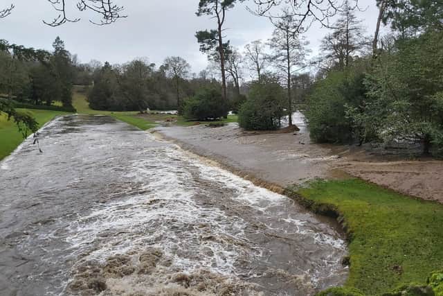 Storm Ciara hits the Fountains Abbey estate. Picture: National Trust.