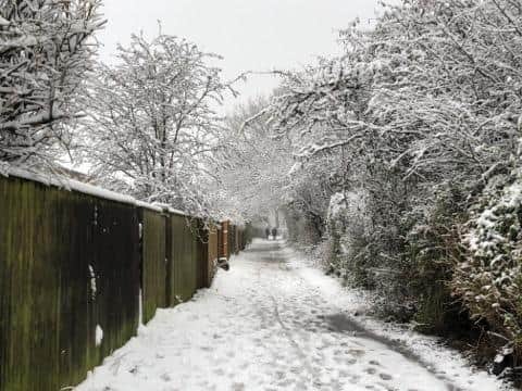 The arrival of heavy snow in the Harrogate district has caused major disruption to roads and services this morning.