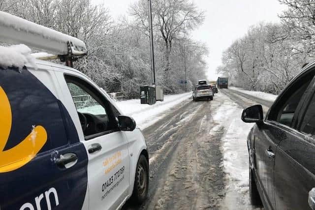 Harrogate drivers are being warned of dangerous road conditions.
