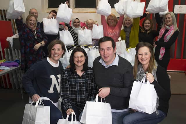 Vic Smith-Dunn, Laura and Paul Morrison, and Michelle Williams with more inspiring baby bundle appeal volunteers.