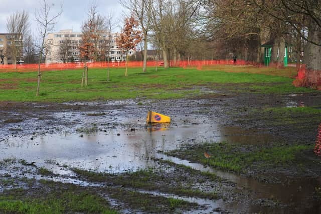 The Stray at West Park remains waterlogged