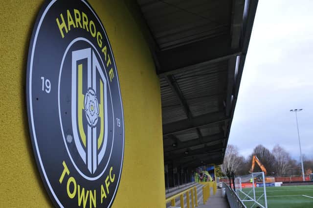Four members of the Harrogate Town staff have been told to self-isolate as a precaution against the coronavirus Covid-19.