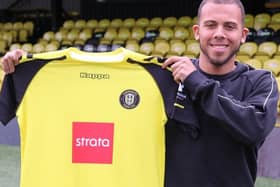 New Harrogate Town striker Aaron Martin