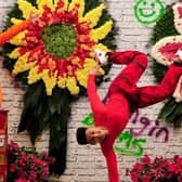 Break dancers Hannah Thompson and Anas Afriad cut some shapes to bring the #kerbcouture street to life at last year's flower show. Picture: Gerard Binks.