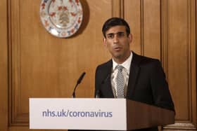 Chancellor Rishi Sunak gives a press conference on coronavirus. Photo: PA
