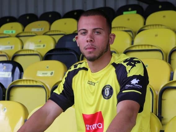 Aaron Martin joined Harrogate Town from Guiseley for a five-figure fee earlier this month. Picture: Harrogate Town
