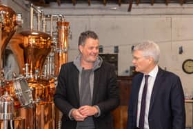 Harrogate Tipple co-founder Steven Green (left) and Andrew Jones MP.