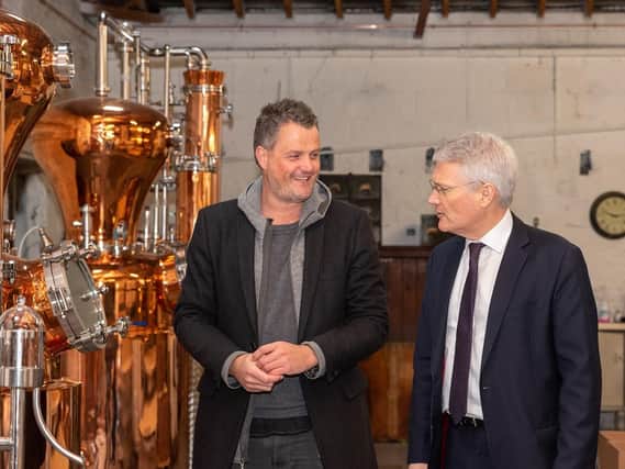Harrogate Tipple co-founder Steven Green (left) and Andrew Jones MP.