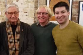 Harrogate guest star - BAFTA award-winning film director Tony Palmer, left, with Henry Thompson of Harrogate Film Society, centre, and Adam Chandler, founder of Harrogate Film Festival.