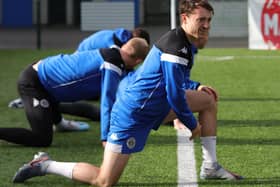 All by himself: Harrogate Town midfielder Jack Emmett has been training on his own on The Stray. Picture: Matt Kirkham
