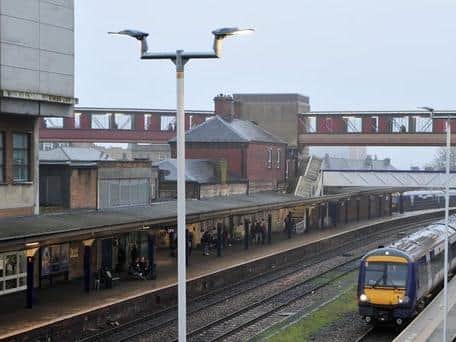 Train services in Harrogate have been scaled back with a focus on the district's key workers.