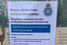 Police have left signs at Nidderdale Greenway and other beauty spots.