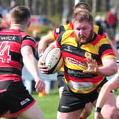 Connor Ward and his Harrogate RUFC team-mates have been promoted back to National Two following a three-year absence. Picture: Gerard Binks