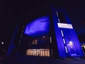 A stunning tribute to our NHS: Harrogate Convention is illuminated in a trial run ahead of tonight's Clap Four Our Carers. Picture: Steve Russell.