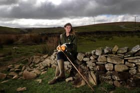 Yorkshire Shepherdess Amanda Owen on her farm. Picture by Simon Hulme