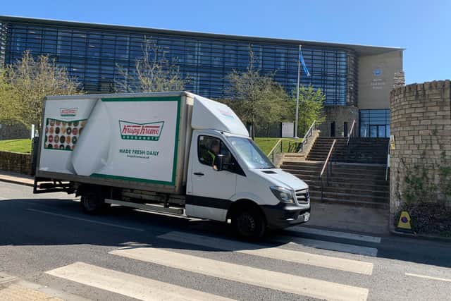 Krispy Kreme has been delivering doughnuts to key workers in Harrogate.