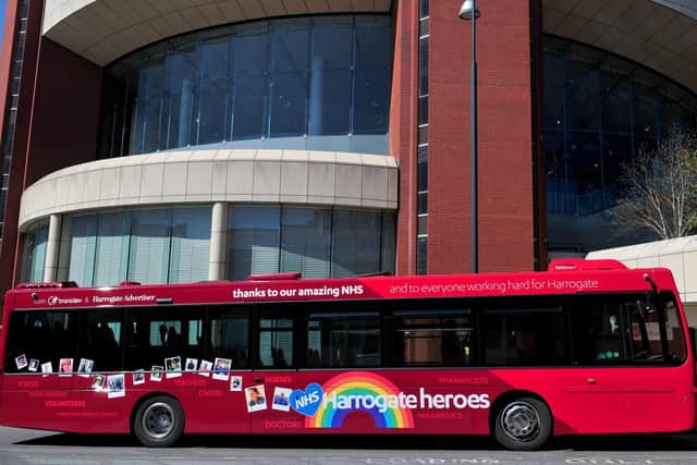 The #HarrogateHeroes bus created by Transdev, in partnership with the Harrogate Advertiser.