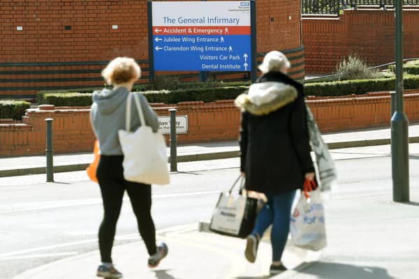 A total of8,891 people in Yorkshire have now tested positive for coronavirus. Pictured Leeds General Infirmary.